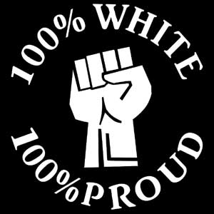 White and Proud vinyl sticker