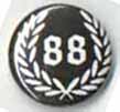 (Black) 88 Wreath Button