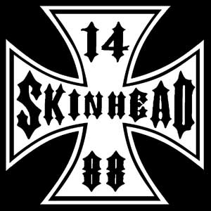 Iron Cross Skinhead 1488 vinyl sticker