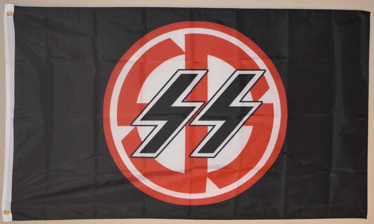 Red, White, Black Sunwheel SS flag