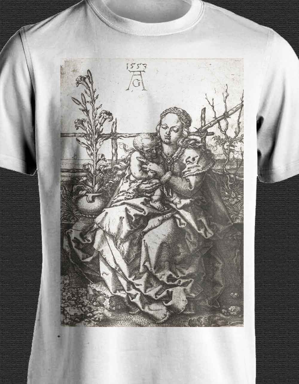 The Virgin and Child on a Grassy Hill shirt