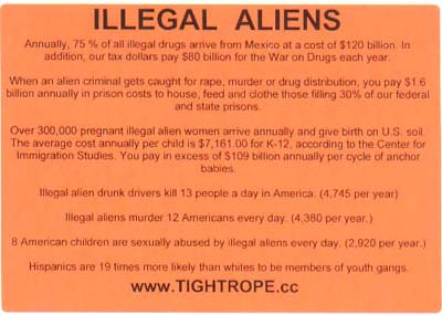 20 Illegal Aliens Stickers