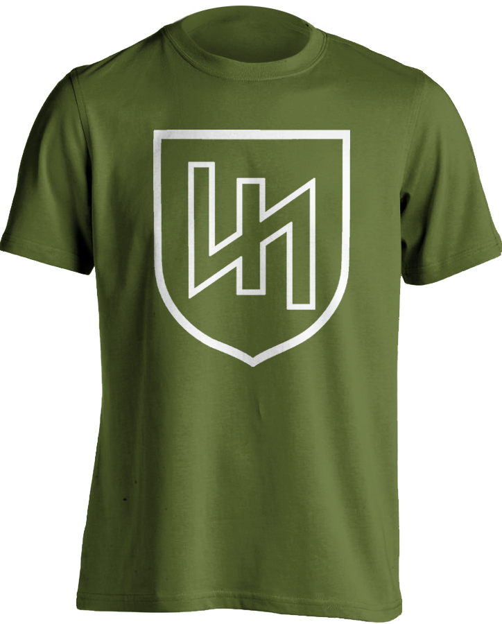 Das Reich Waffen SS (Wolf\'s Hook) t-shirt (white ink)