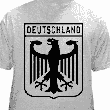 Deutschland Eagle T-shirt (black ink)