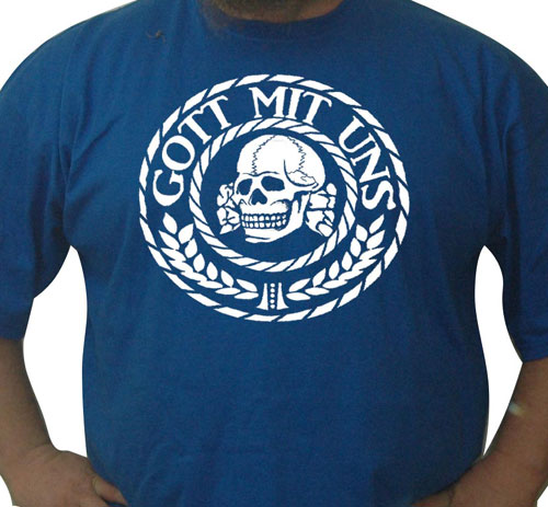 Gott Mit Uns (Totenkopf) t-shirt (white ink)