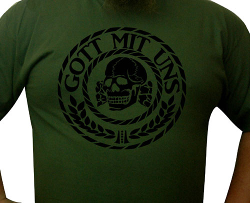 Gott Mit Uns (Totenkopf) t-shirt (black ink)