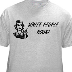 White people rock t-shirt