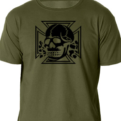 Iron Cross Totenkopf t-shirt (black ink)