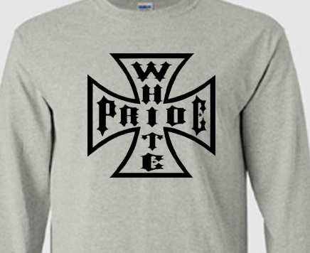 Iron Cross White Pride long sleeve shirt (black ink)