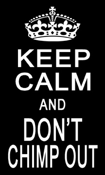 (20) Keep Calm and Don't Chimp Out stickers