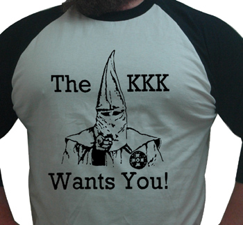 KKK Wants You baseball shirt
