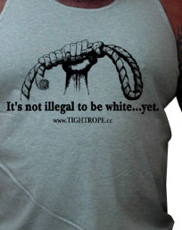 Not Illegal To Be White tank top (black ink)