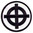 Celtic Cross Patch (black on White)