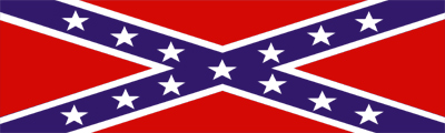 Rebel (Confederate) Flag vinyl bumper sticker