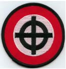 Red, White, Black Celtic Cross Patch