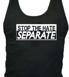 Stop the Hate Tank Top (white ink)