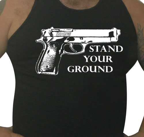 Stand Your Ground tank top (white ink)