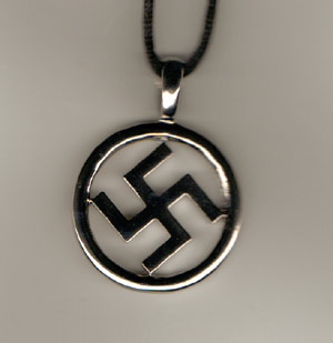 Silverplate Swastika pendant