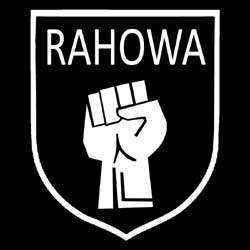 (20) White Fist RaHoWa stickers