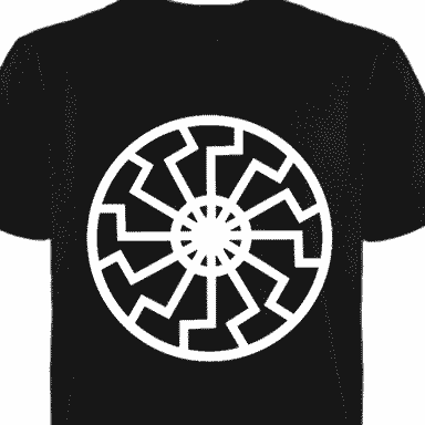 Black Sun t-shirt (white ink)
