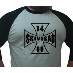 Iron Cross Skinhead 1488 baseball shirt