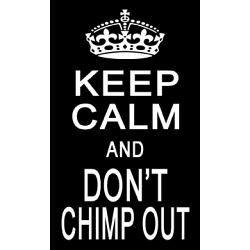 (20) Keep Calm and Don\'t Chimp Out stickers