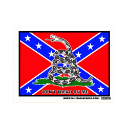 Rebel (Confederate) Don\'t Tread on Me vinyl sticker