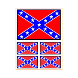 Rebel (Confederate) vinyl sticker set