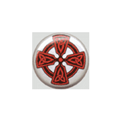 Red Knot Celtic Cross button