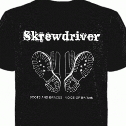 Skrewdriver \"Boots and Braces\" T-Shirt (white ink)