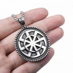Sunwheel pendant with chain