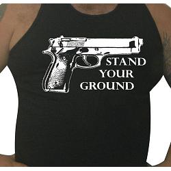 Stand Your Ground tank top (white ink)