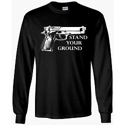 Stand Your Ground long sleeve shirt (white ink)
