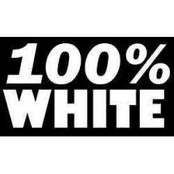 20 100% White Stickers