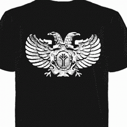 Two Headed Eagle t-shirt (white ink)