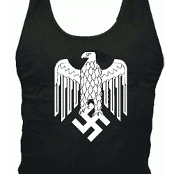 Wehrmacht Eagle tank top (white ink)