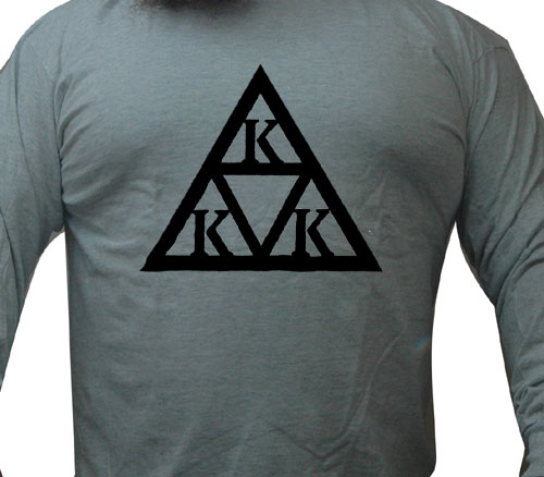 Ku Klux Klan (KKK) Triangle long sleeved shirt (black ink)