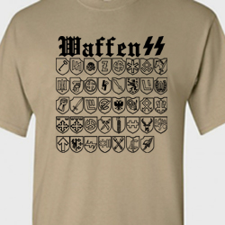 Divisions of the Waffen SS t-shirt (black ink)