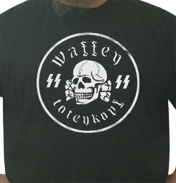 Waffen SS Totenkopf t-shirt (white ink)