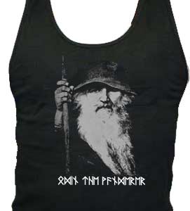 Odin the Wanderer Tank Top (white ink)