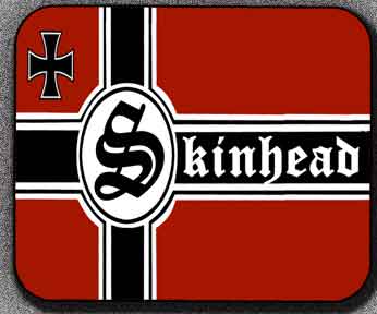 Third Reich War Ensign Skinhead Mouse Pad