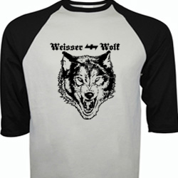 Weisser Wolf baseball shirt