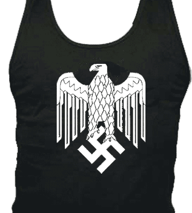 Wehrmacht Eagle tank top (white ink)