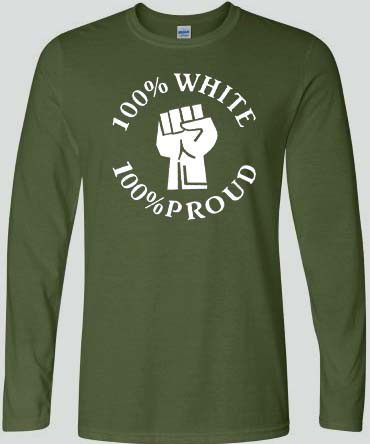 White and Proud long sleeve shirt
