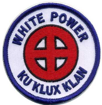 White Power KKK patch