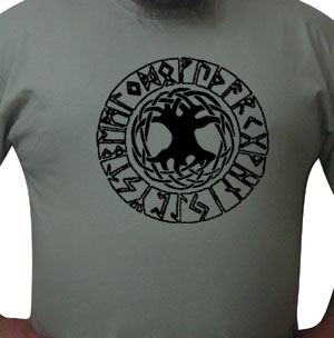 World Tree Runes t-shirt (black ink)