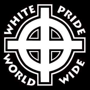 White Pride World Wide vinyl sticker